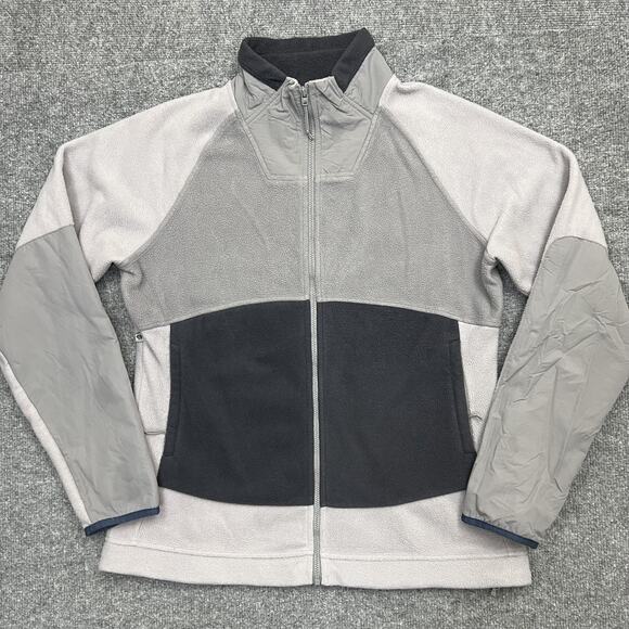 Mountain Hardwear Jackets & Blazers - Mountain Hardwear Jacket Womens Medium Gray Full Zip Fleece Nylon Panels Outdoor